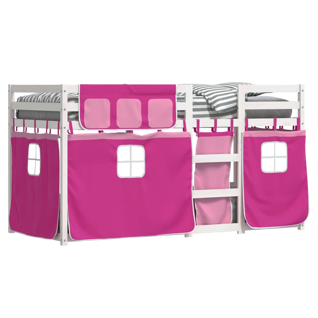 Bunk Bed without Mattress Pink 90x200 cm Solid Wood Pine