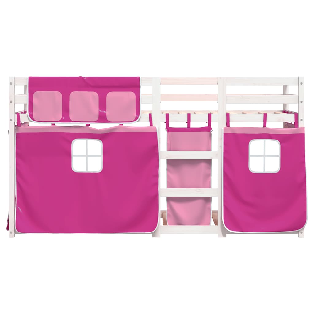 Bunk Bed without Mattress Pink 90x200 cm Solid Wood Pine