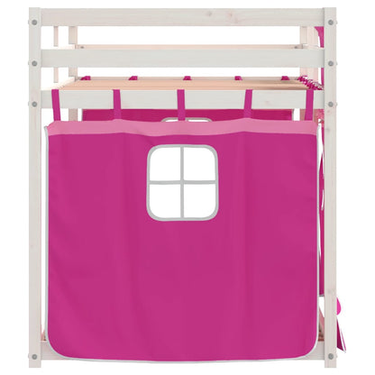 Bunk Bed without Mattress Pink 90x200 cm Solid Wood Pine