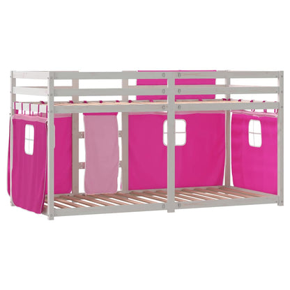 Bunk Bed without Mattress Pink 90x200 cm Solid Wood Pine