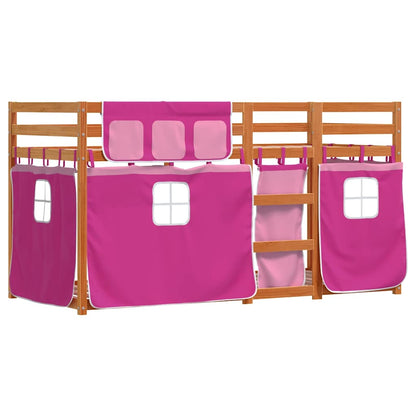 Bunk Bed without Mattress Pink 90x200 cm Solid Wood Pine