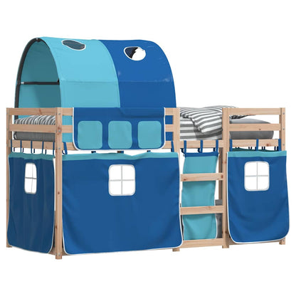 Bunk Bed without Mattress Blue 80x200 cm Solid Wood Pine