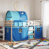 Bunk Bed without Mattress Blue 80x200 cm Solid Wood Pine