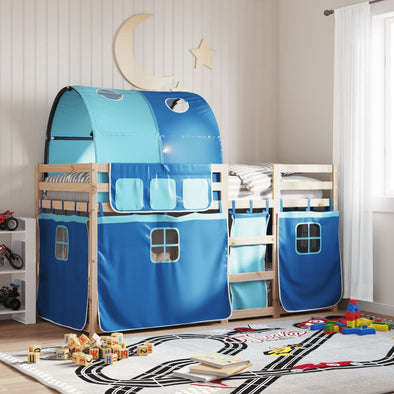 Bunk Bed without Mattress Blue 80x200 cm Solid Wood Pine