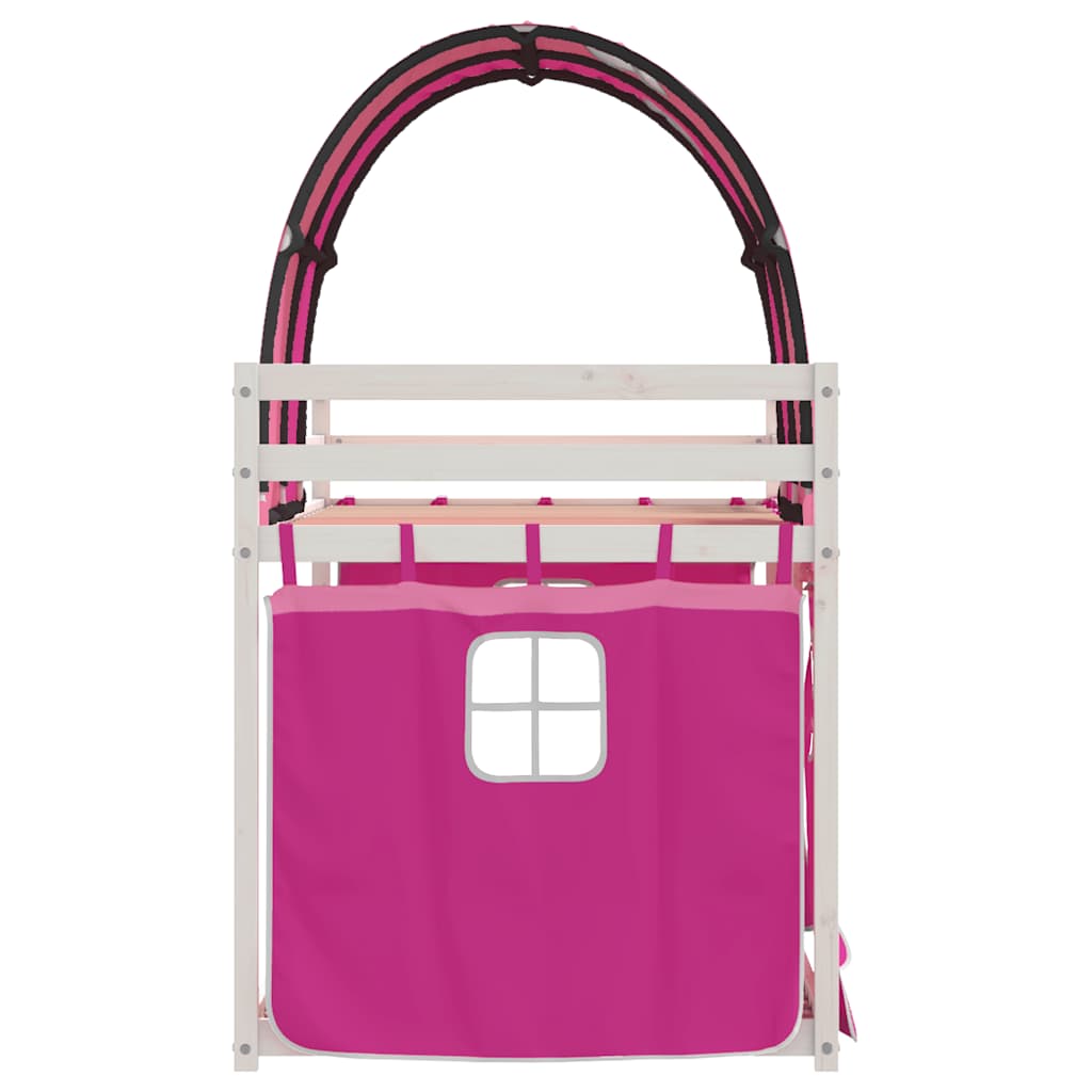 Bunk Bed without Mattress Pink 80x200 cm Solid Wood Pine