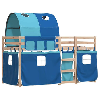 Bunk Bed without Mattress Blue 90x190 cm Single Solid Wood Pine