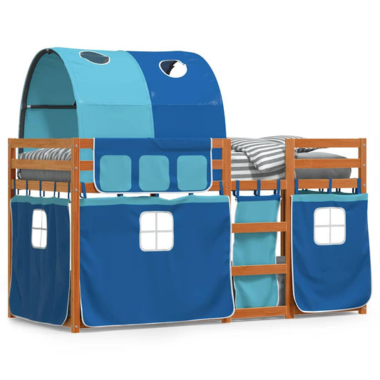 Bunk Bed without Mattress Blue 80x200 cm Solid Wood Pine