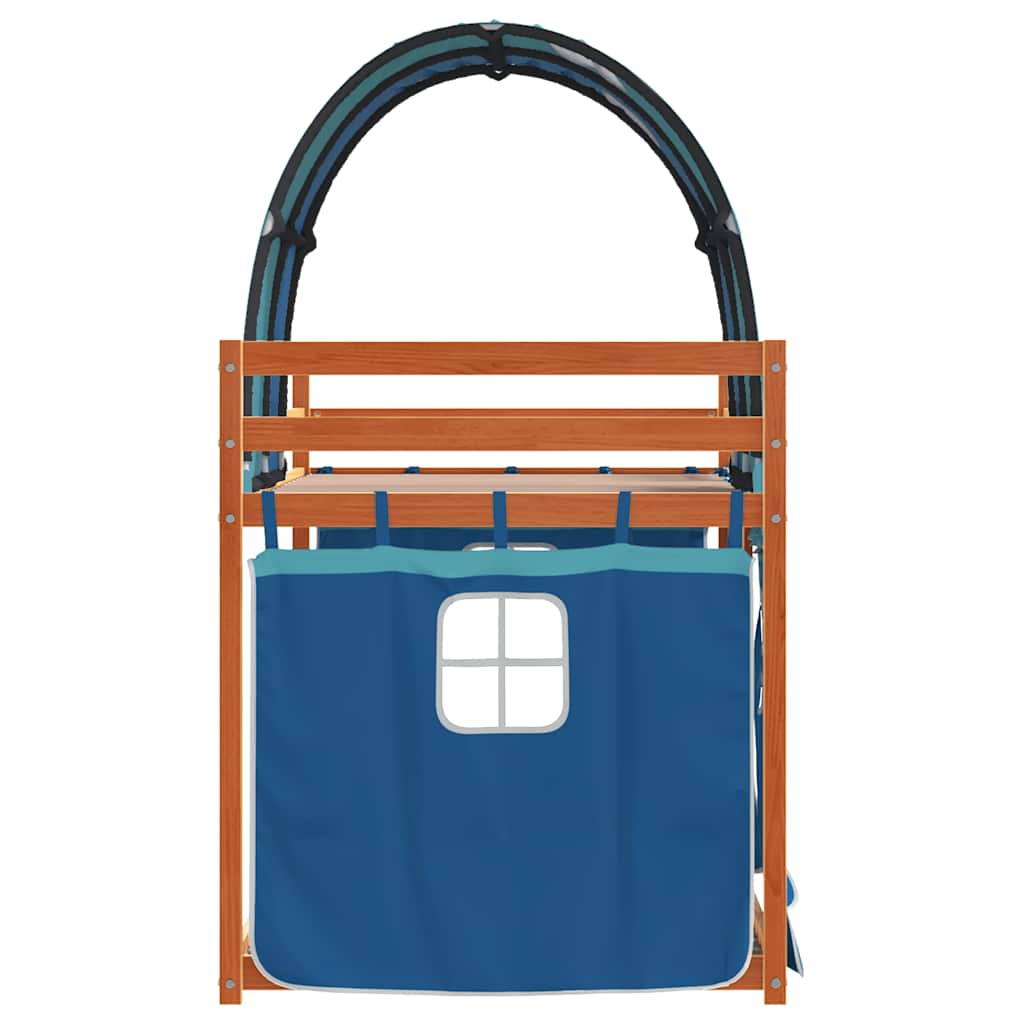 Bunk Bed without Mattress Blue 80x200 cm Solid Wood Pine