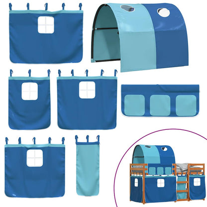Bunk Bed without Mattress Blue 80x200 cm Solid Wood Pine