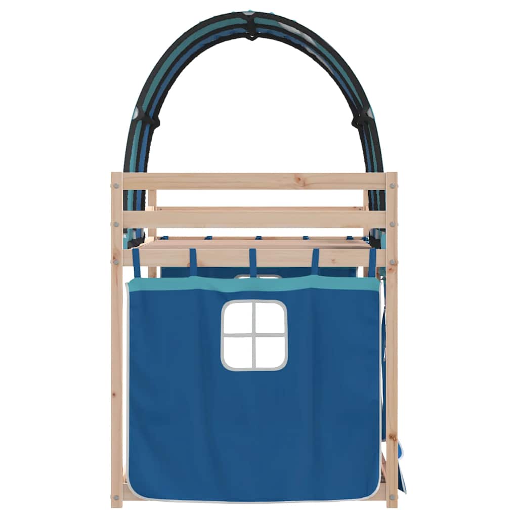 Bunk Bed without Mattress Blue 90x200 cm Solid Wood Pine