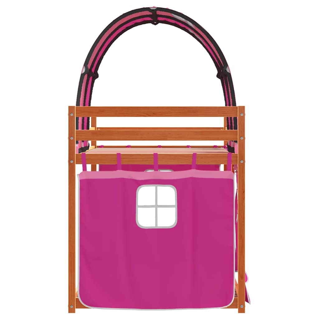 Bunk Bed without Mattress Pink 90x200 cm Solid Wood Pine