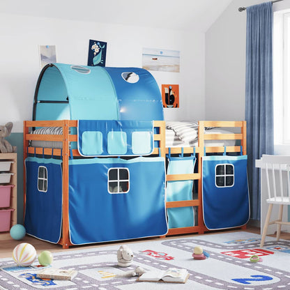 Bunk Bed without Mattress Blue 90x190 cm Single Solid Wood Pine