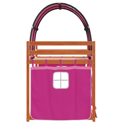 Bunk Bed without Mattress Pink 90x190 cm Single Solid Wood Pine