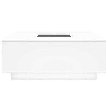 Coffee Table with Infinity LED White 100x100x40 cm