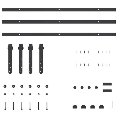  Sliding Cabinet Door Kit 244 cm Carbon Steel