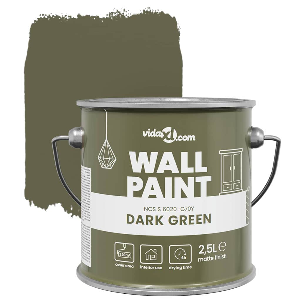 Wall Paint Green 16.5 x 16.5 x 16 cm Wall Print