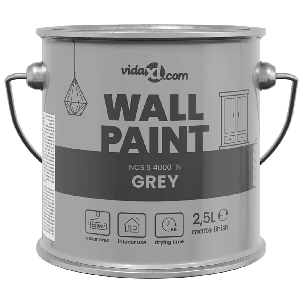Wall Paint Grey 16.5 x 16.5 x 16 cm Wall Print