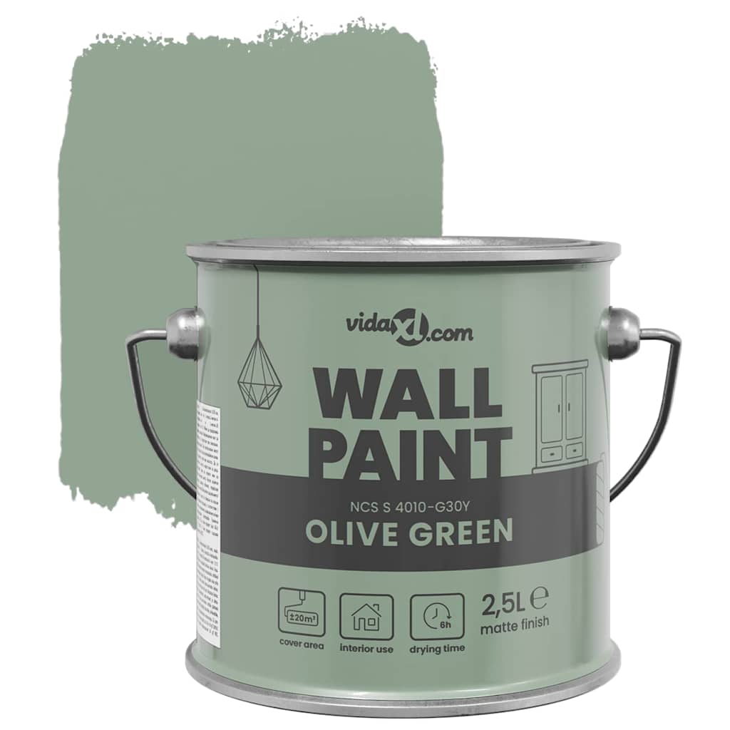 Wall Paint Green 16.5 x 16.5 x 16 cm Wall Print