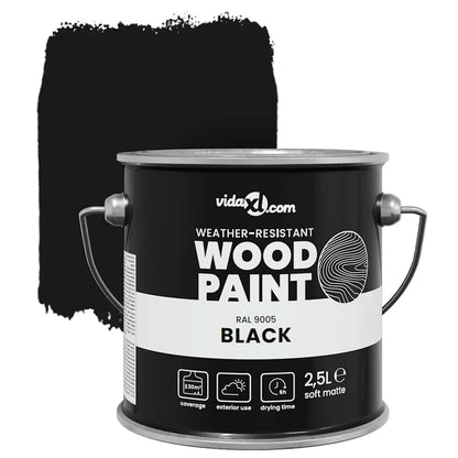 Wood Paint Black 16.5 x 16.5 x 16 cm Wall Print
