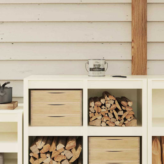 Wood Paint White 16.5 x 16.5 x 16 cm Wall Print