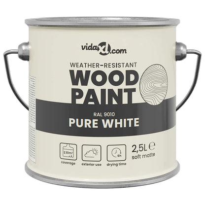 Wood Paint White 16.5 x 16.5 x 16 cm Wall Print
