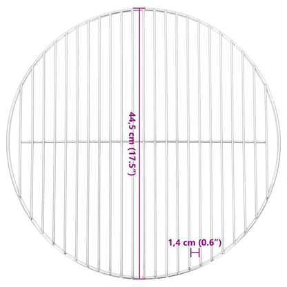 BBQ Grill Grate Round Ø44.5 cm 304 Stainless Steel
