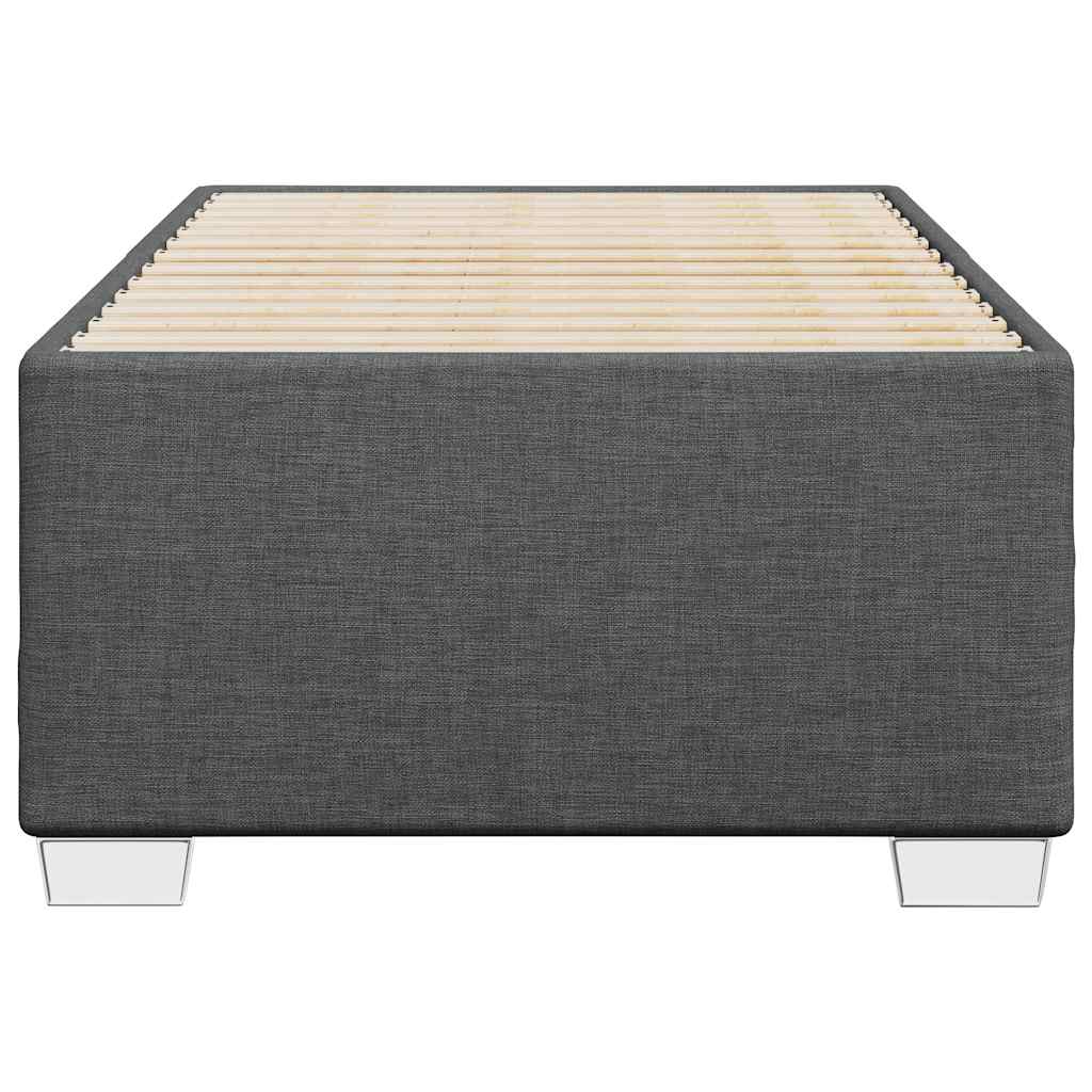 Bed Frame without Mattress Dark Grey Single Fabric