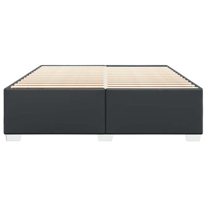 Bed Frame without Mattress Black Super King Faux Leather