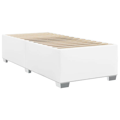 Bed Frame without Mattress White Twin Faux Leather