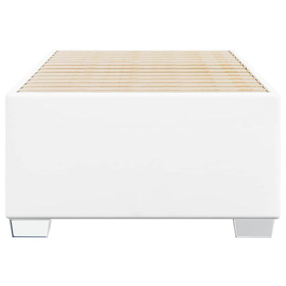 Bed Frame without Mattress White Twin Faux Leather