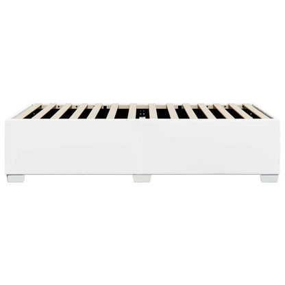 Bed Frame without Mattress White Twin Faux Leather