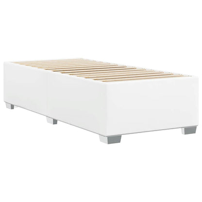 Bed Frame without Mattress White Twin Faux Leather
