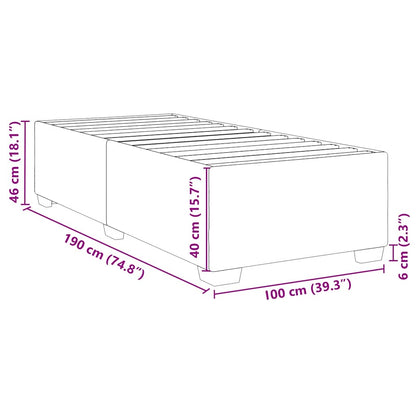 Bed Frame without Mattress White Twin Faux Leather