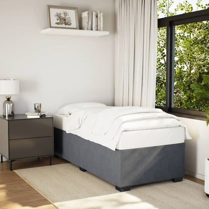 Bed Frame without Mattress Dark Grey 90x190 cm Single Velvet