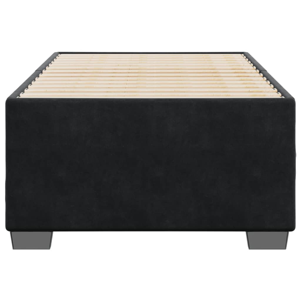 Bed Frame without Mattress Black 90x190 cm Single Velvet