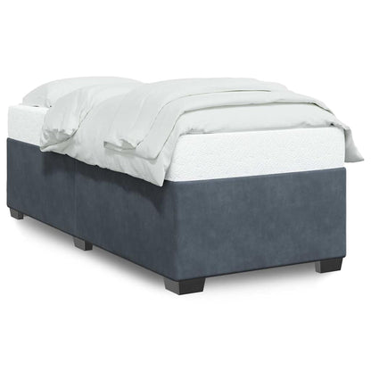 Bed Frame without Mattress Dark Grey Single Velvet
