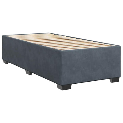 Bed Frame without Mattress Dark Grey Single Velvet