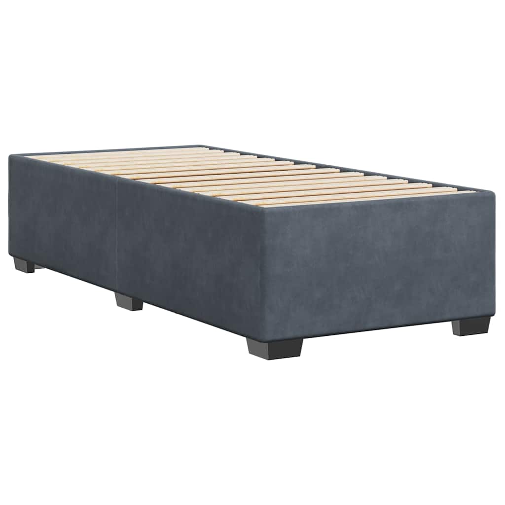 Bed Frame without Mattress Dark Grey Single Velvet