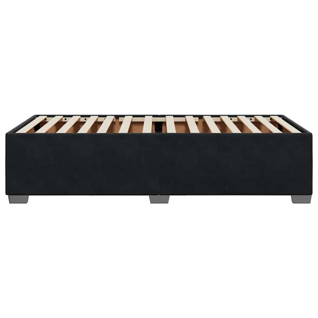 Bed Frame without Mattress Black Single Velvet