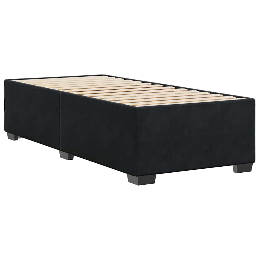 Bed Frame without Mattress Black Single Velvet
