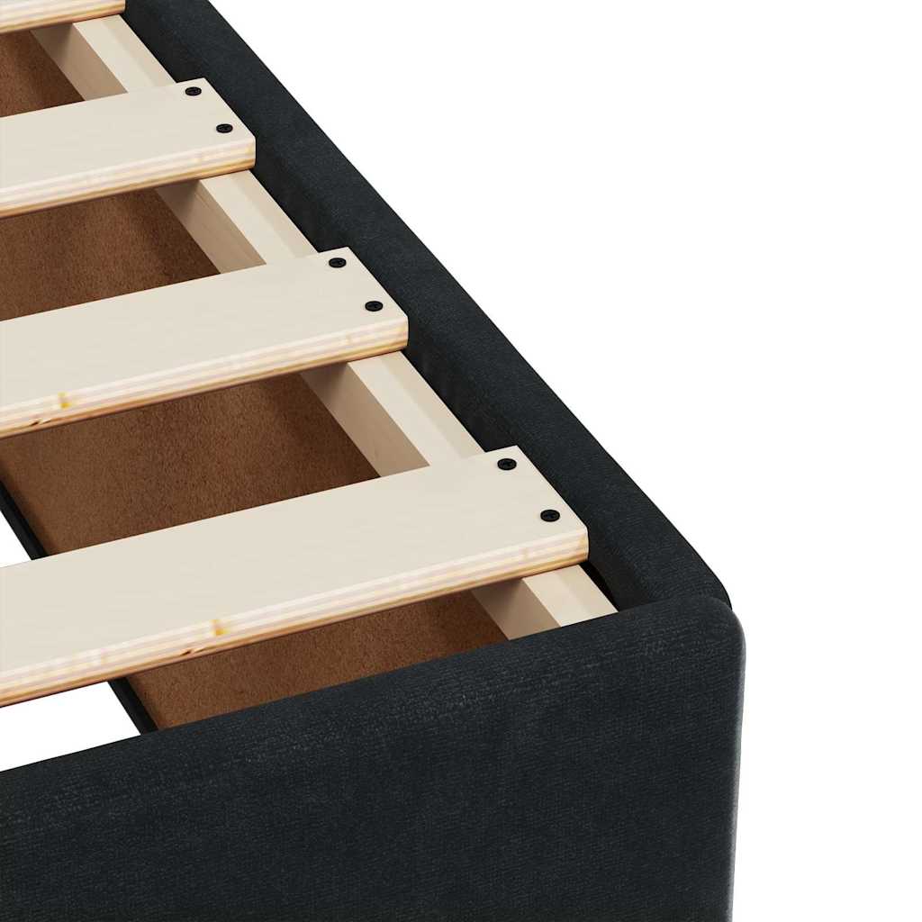 Bed Frame without Mattress Black Single Velvet