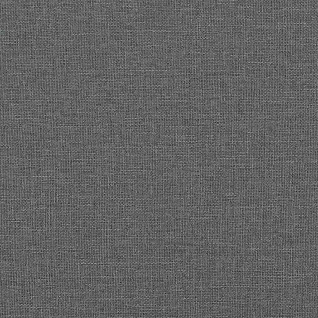 Bed Frame without Mattress Dark Grey Single Fabric