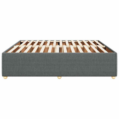 Bed Frame without Mattress Dark Grey Super King Fabric