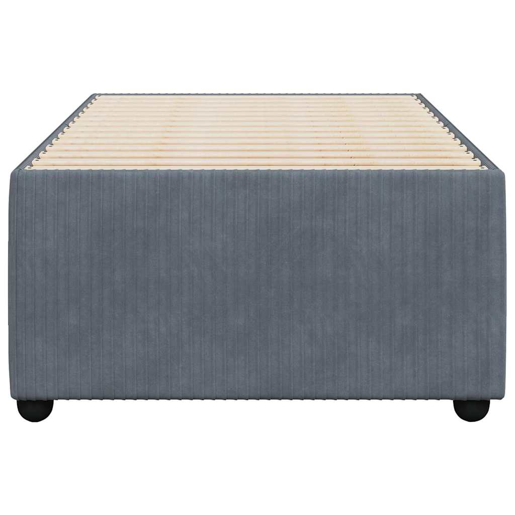 Bed Frame without Mattress Dark Grey Single Velvet