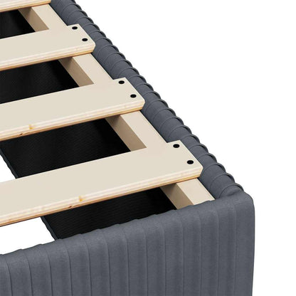 Bed Frame without Mattress Dark Gray Twin Velvet