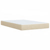 Box Spring Bed with Mattress Cream 100x200 cm Fabric