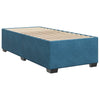 Box Spring Bed with Mattress Dark Blue 90x190 cm Velvet