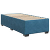 Box Spring Bed with Mattress Dark Blue 90x190 cm Velvet