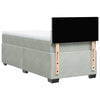 Box Spring Bed with Mattress Light Grey 90x190 cm Velvet