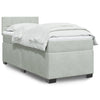 Box Spring Bed with Mattress Light Grey 90x190 cm Velvet